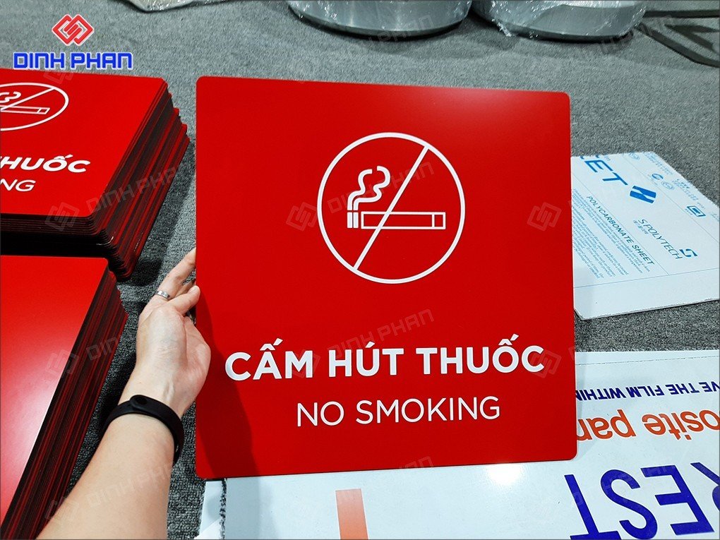In UV lên alu tại Đắk Lắk in uv alu biển báo cấm hút thuốc