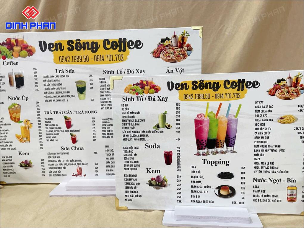 In UV Menu Giá Rẻ, Sắc Nét, In Nhanh