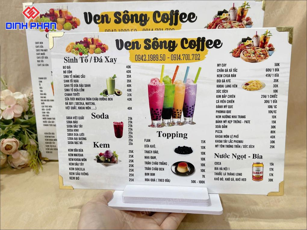 In UV Menu Giá Rẻ, Sắc Nét, In Nhanh