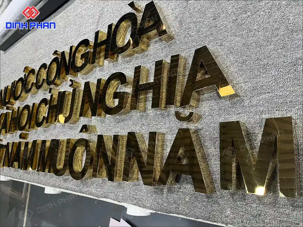 Công ty gia công chữ inox BMT giá rẻ, uy tín Gia công chữ inox BMT