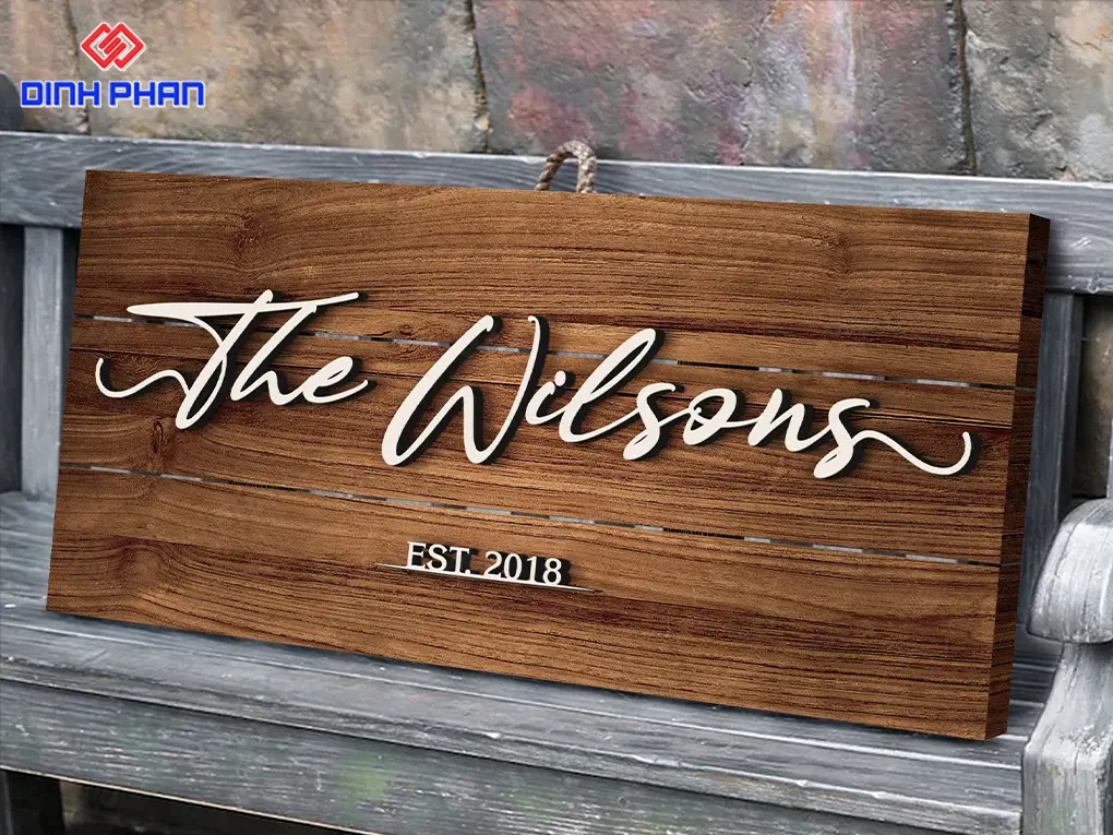 Làm bảng hiệu gỗ BMT