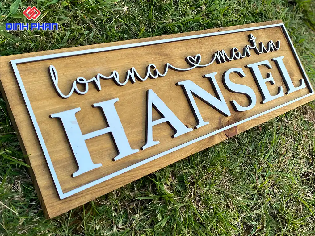 Làm bảng hiệu gỗ BMT