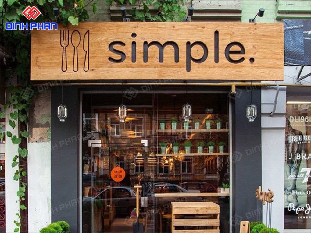 Làm bảng hiệu gỗ BMT