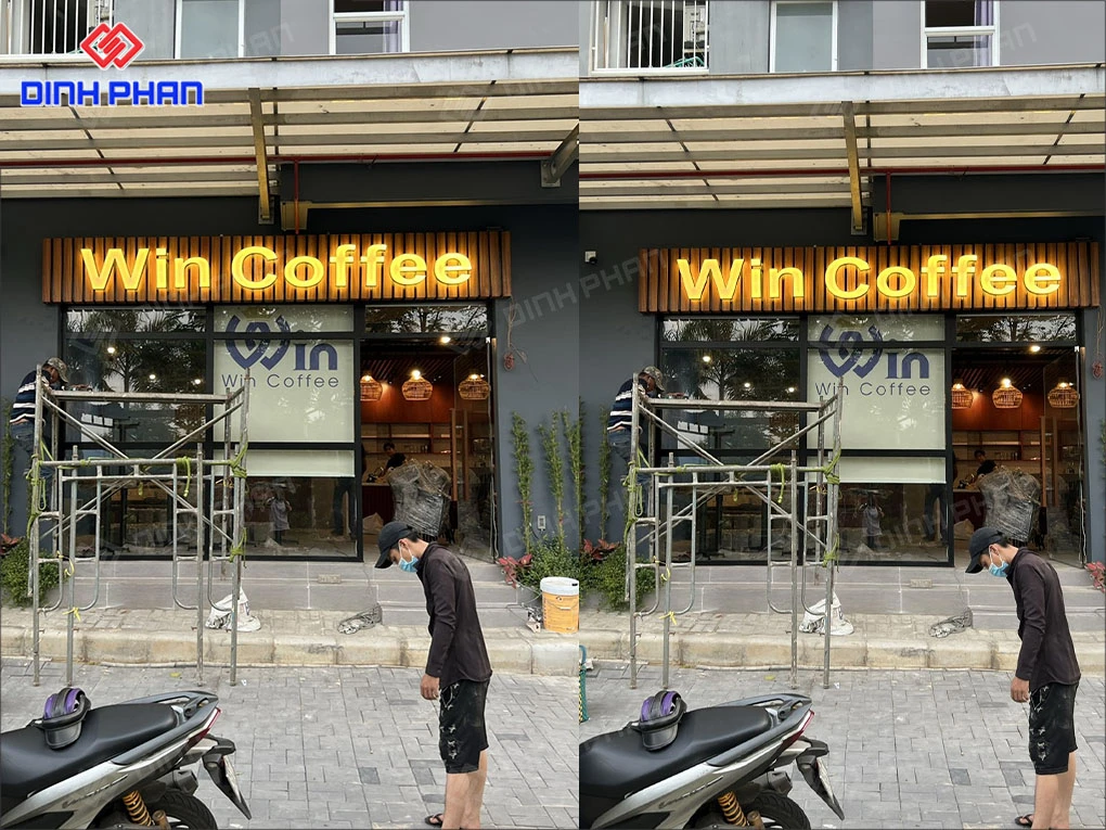 Bảng hiệu cafe BMT