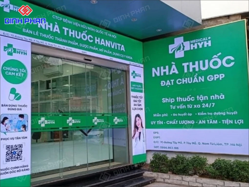 Bảng hiệu nhà thuốc BMT