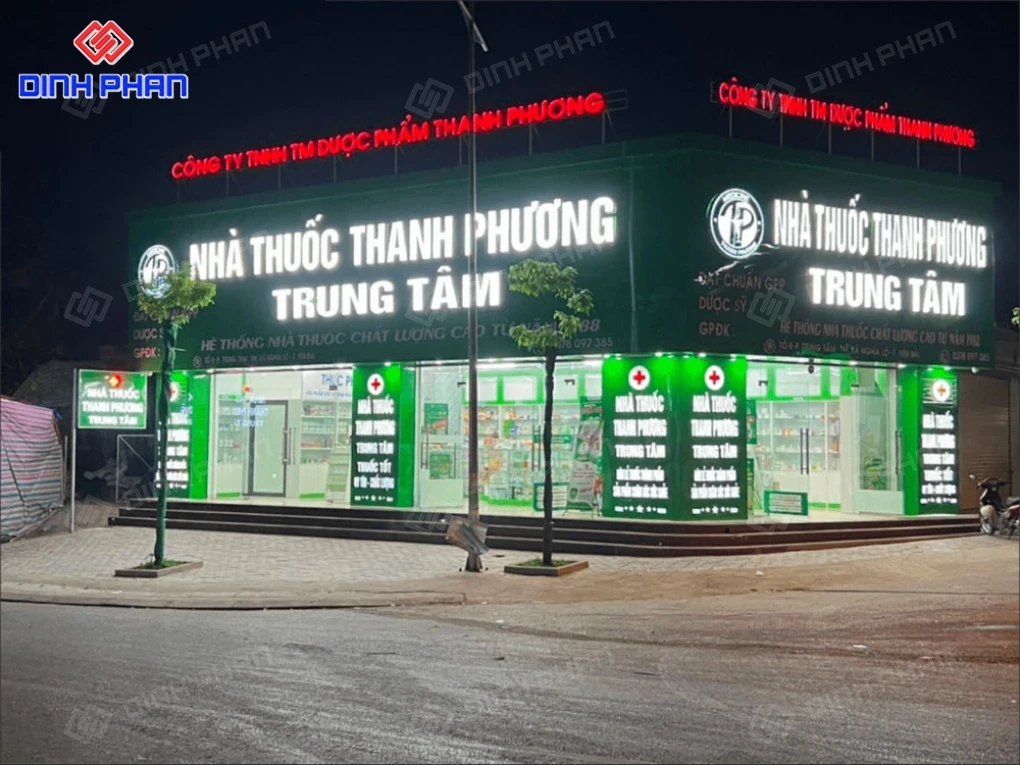 Bảng hiệu nhà thuốc BMT