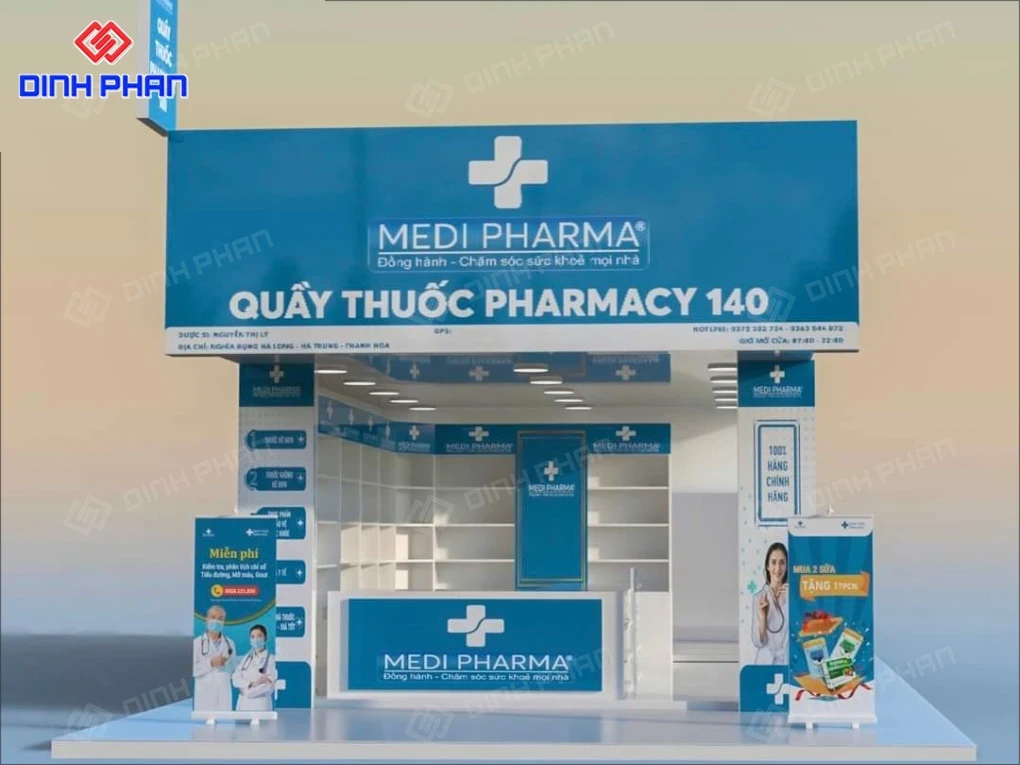 Bảng hiệu nhà thuốc BMT