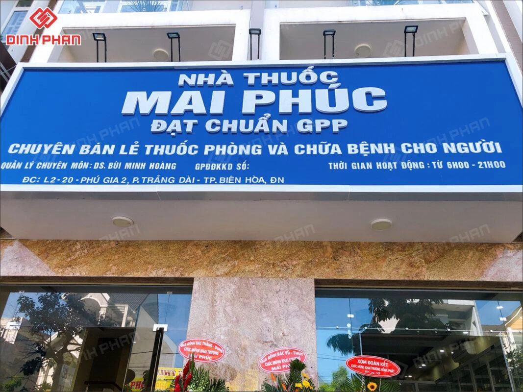 Bảng hiệu nhà thuốc BMT