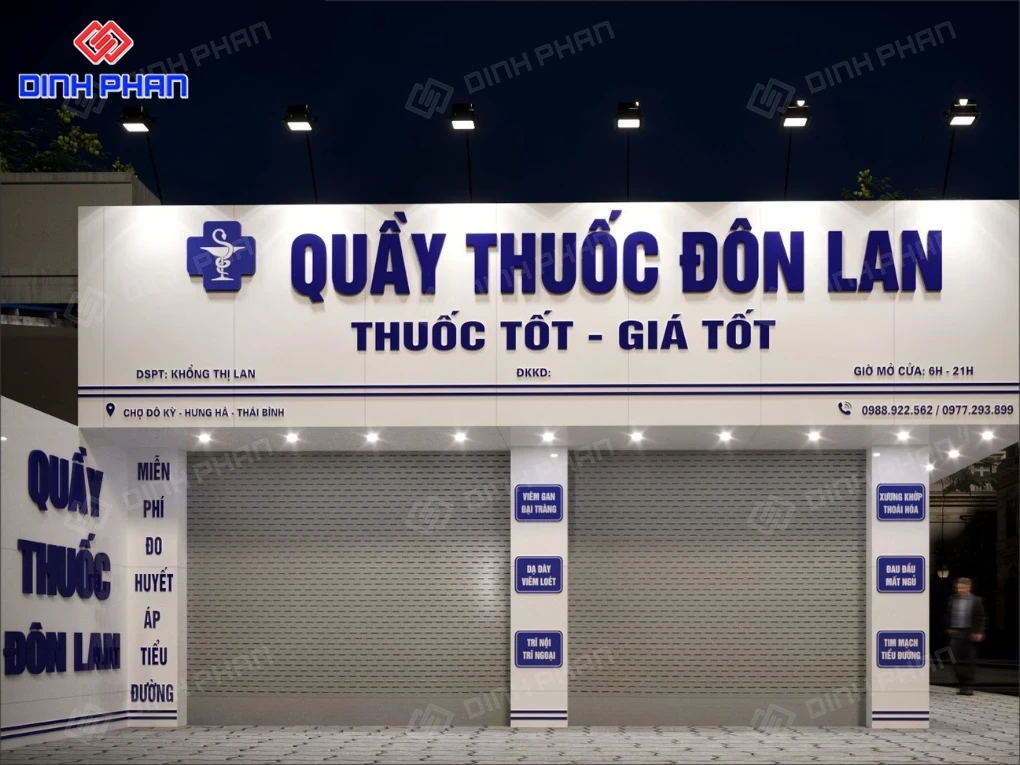 Công ty quảng cáo làm bảng hiệu nhà thuốc BMT