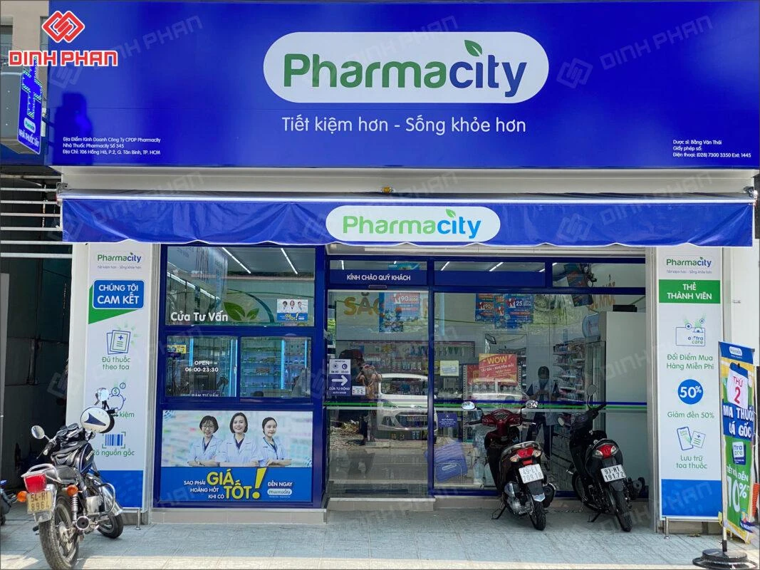 Bảng hiệu nhà thuốc BMT