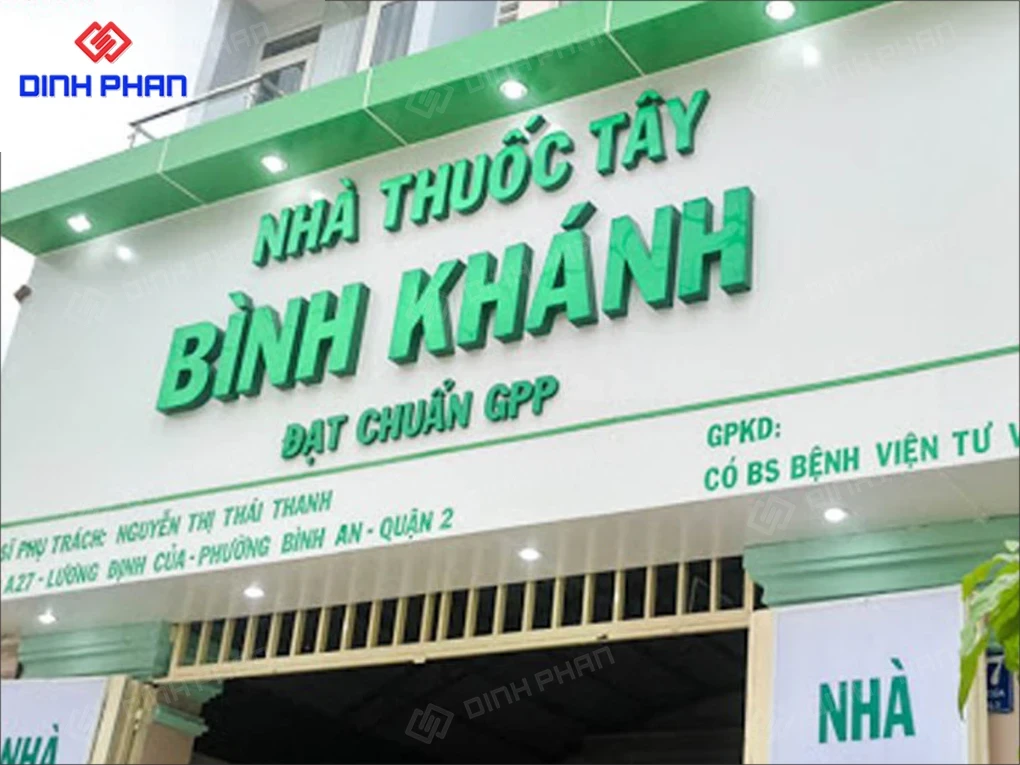 Bảng hiệu nhà thuốc BMT