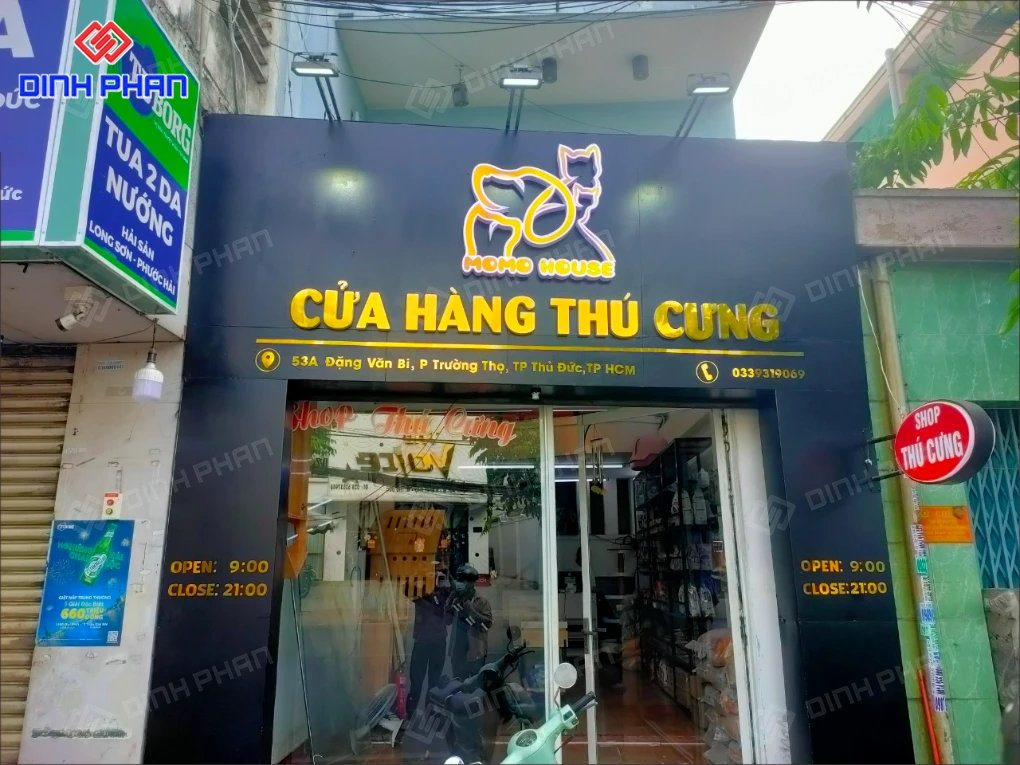 Bảng hiệu pet shop BMT