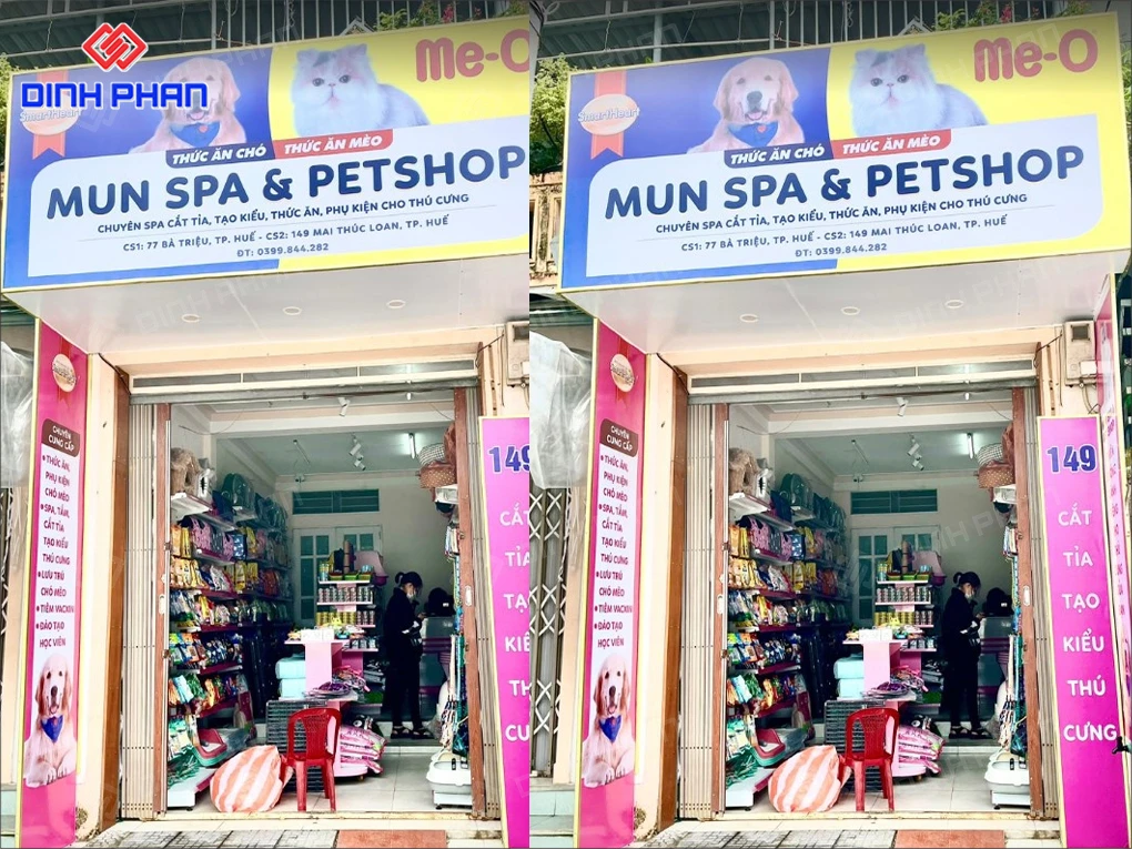 Bảng hiệu pet shop BMT