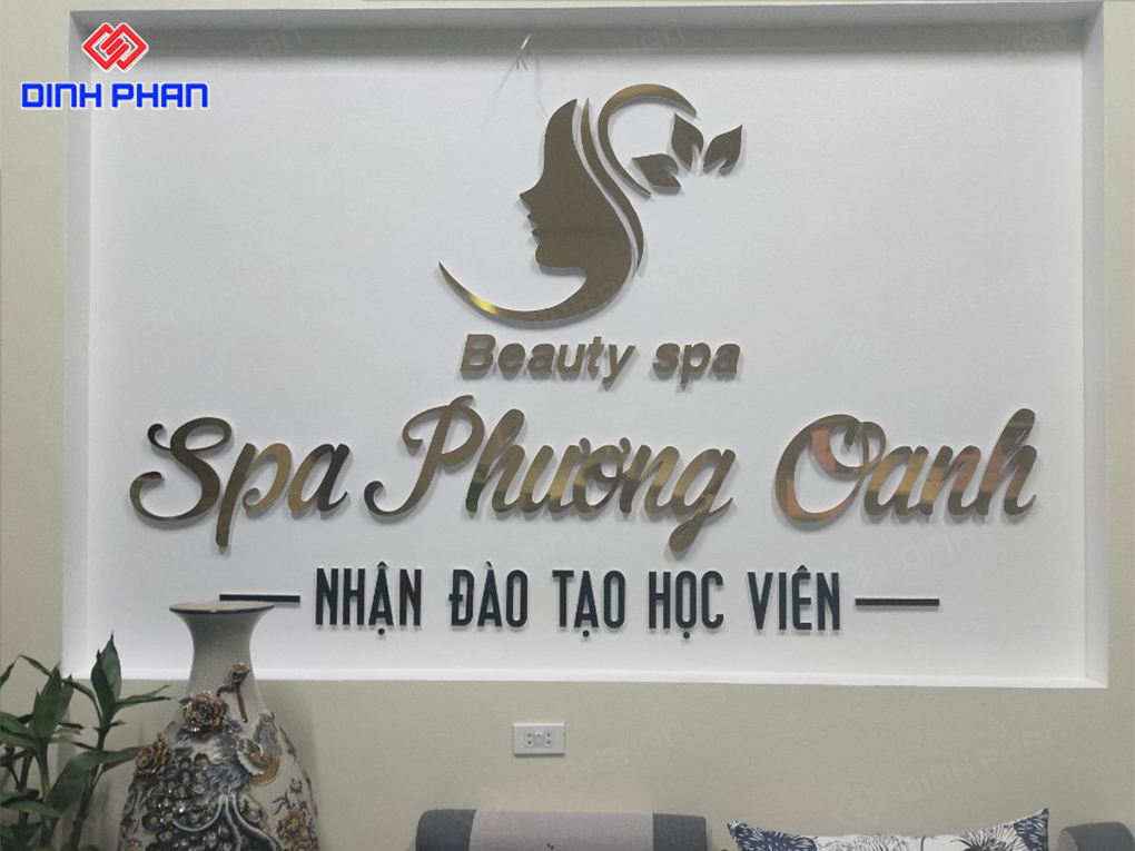 Mẫu bảng hiệu spa đẹp ở BMT