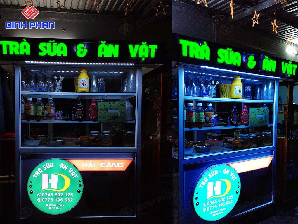 Bảng hiệu trà sữa BMT