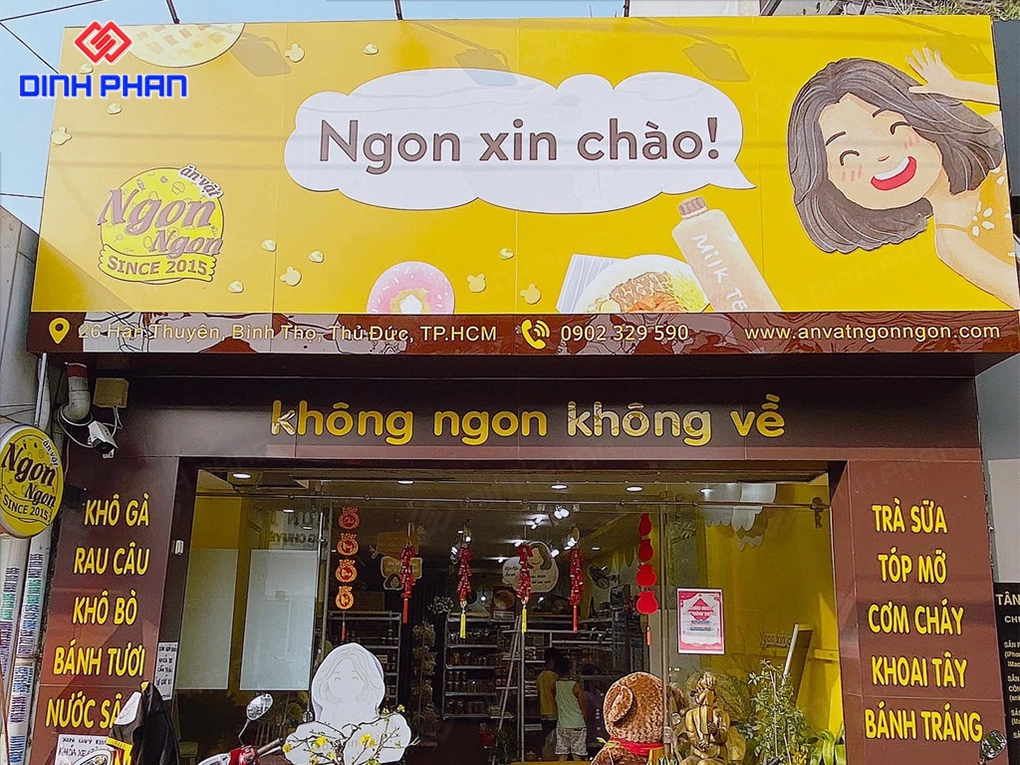 Bảng hiệu trà sữa BMT