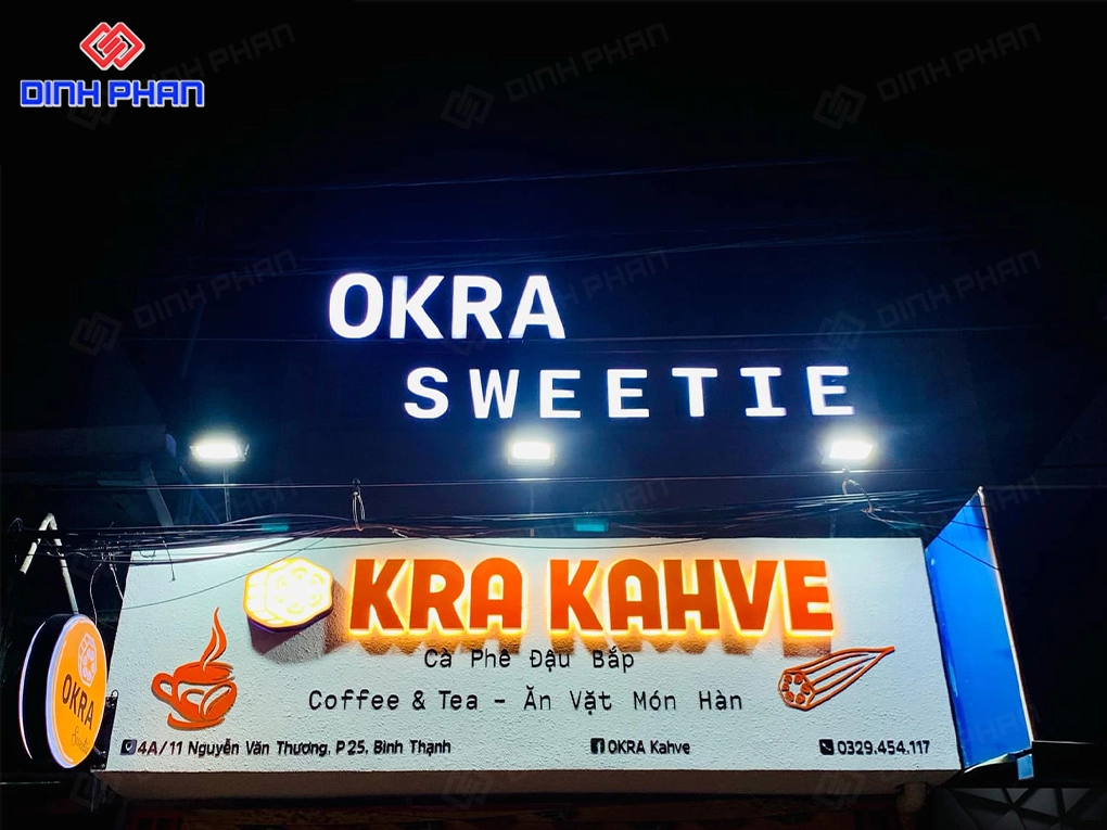 Bảng hiệu trà sữa BMT