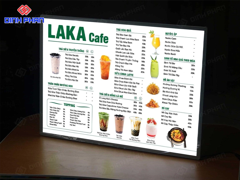 Bảng hiệu trà sữa BMT