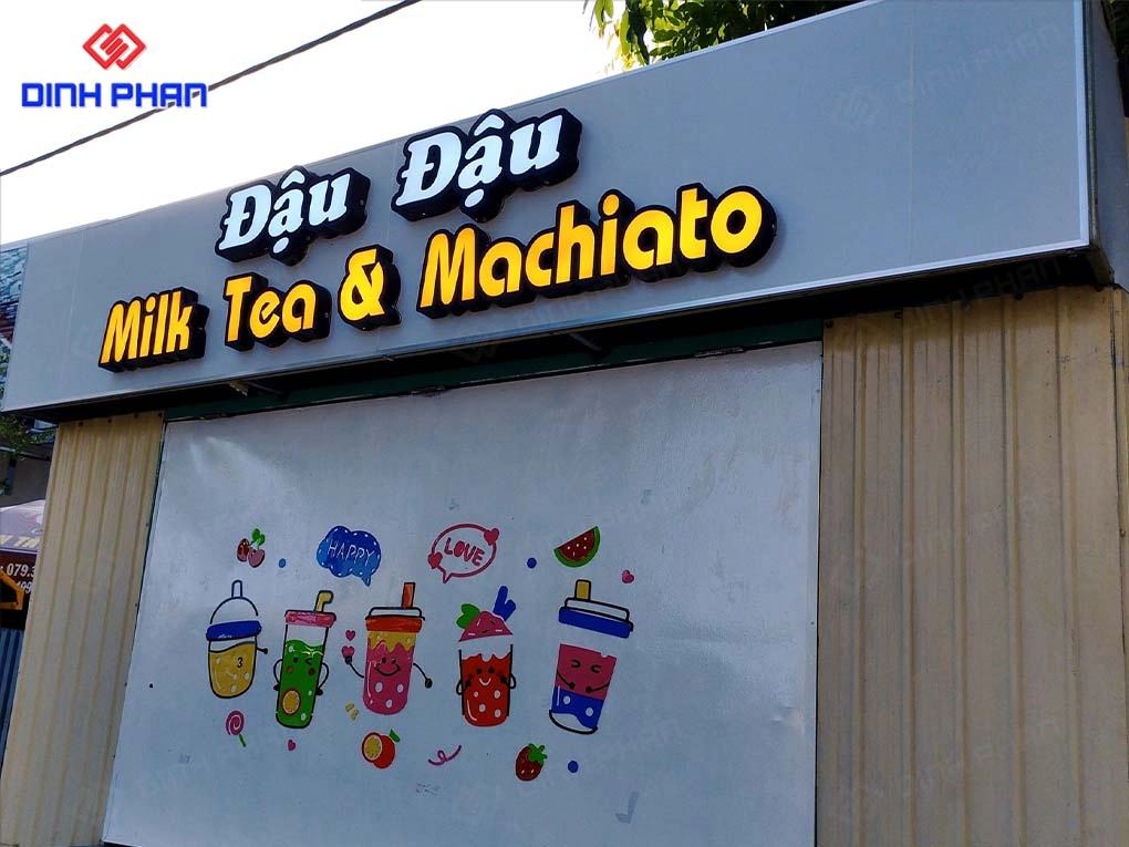 Bảng hiệu trà sữa BMT