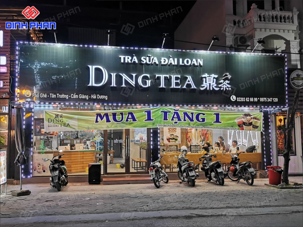 Bảng hiệu trà sữa BMT