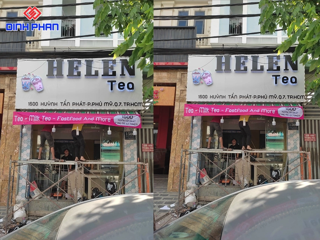 Bảng hiệu trà sữa BMT