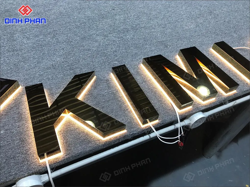 Gia công chữ inox vàng gương BMT theo yêu cầu, giá rẻ