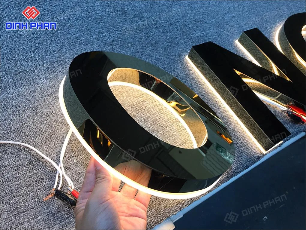 Gia công chữ inox vàng gương BMT theo yêu cầu, giá rẻ