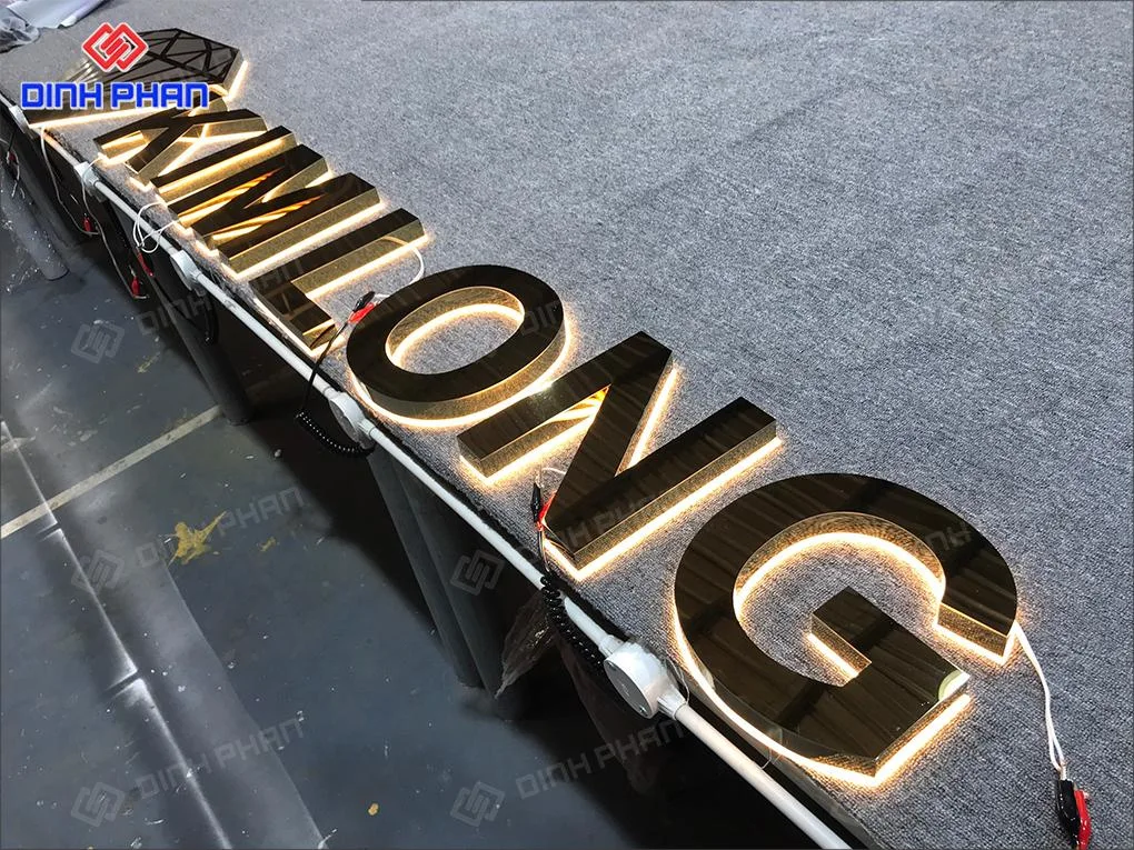 Gia công chữ inox vàng gương BMT theo yêu cầu, giá rẻ