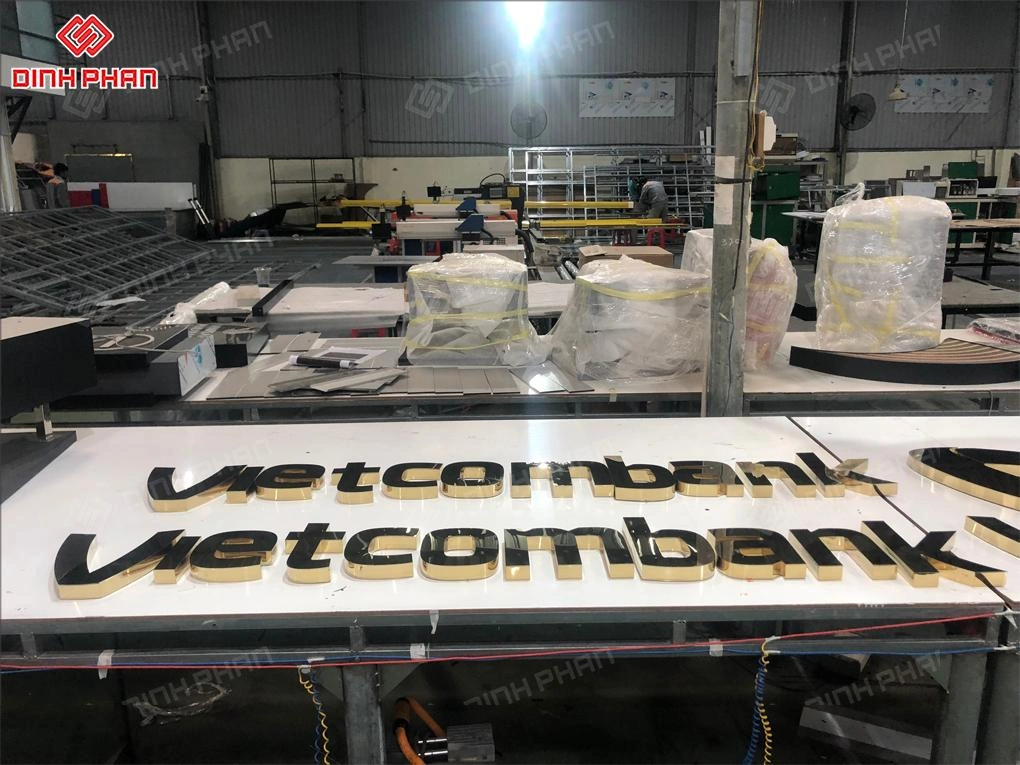 Gia công chữ inox vàng gương BMT theo yêu cầu, giá rẻ