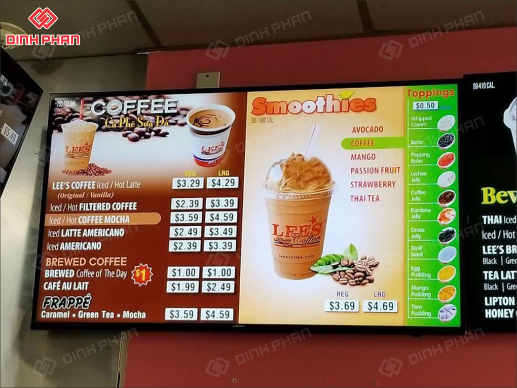 Menu in UV