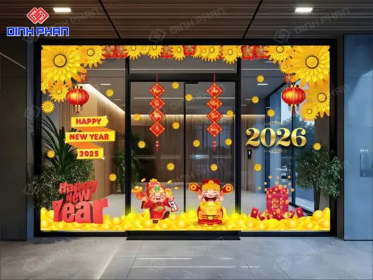 Dịch vụ in decal tết dán kính Daklak giá rẻ, lấy ngay