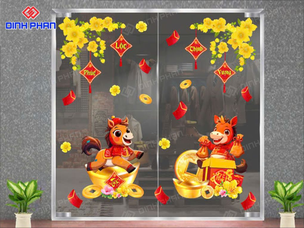 Dịch vụ in decal tết dán kính Daklak giá rẻ, lấy ngay Decal tết dán kính Daklak