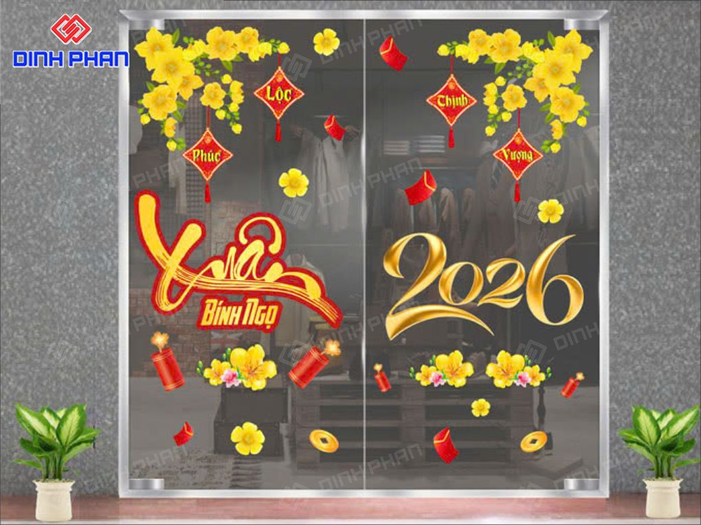 Dịch vụ in decal tết dán kính Daklak giá rẻ, lấy ngay Decal tết dán kính Daklak