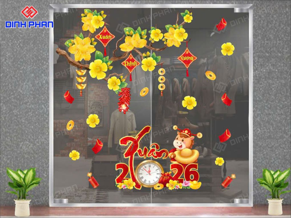 Dịch vụ in decal tết dán kính Daklak giá rẻ, lấy ngay Decal tết dán kính Daklak