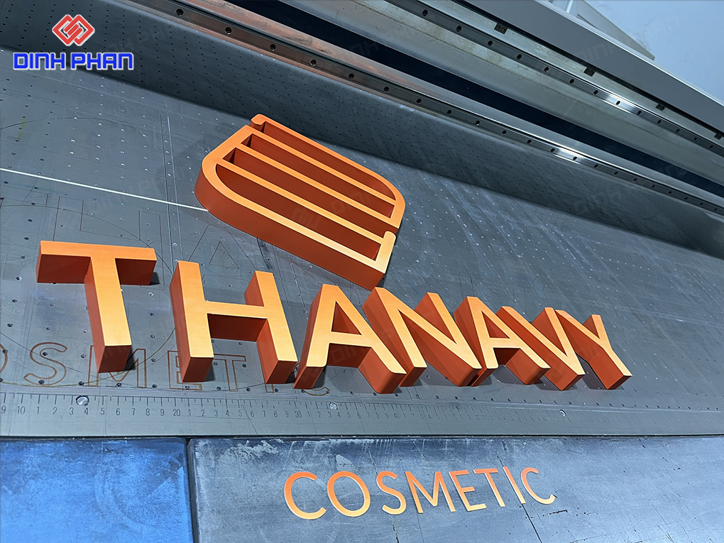 Bảng hiệu chữ inox sơn hấp nhiệt 