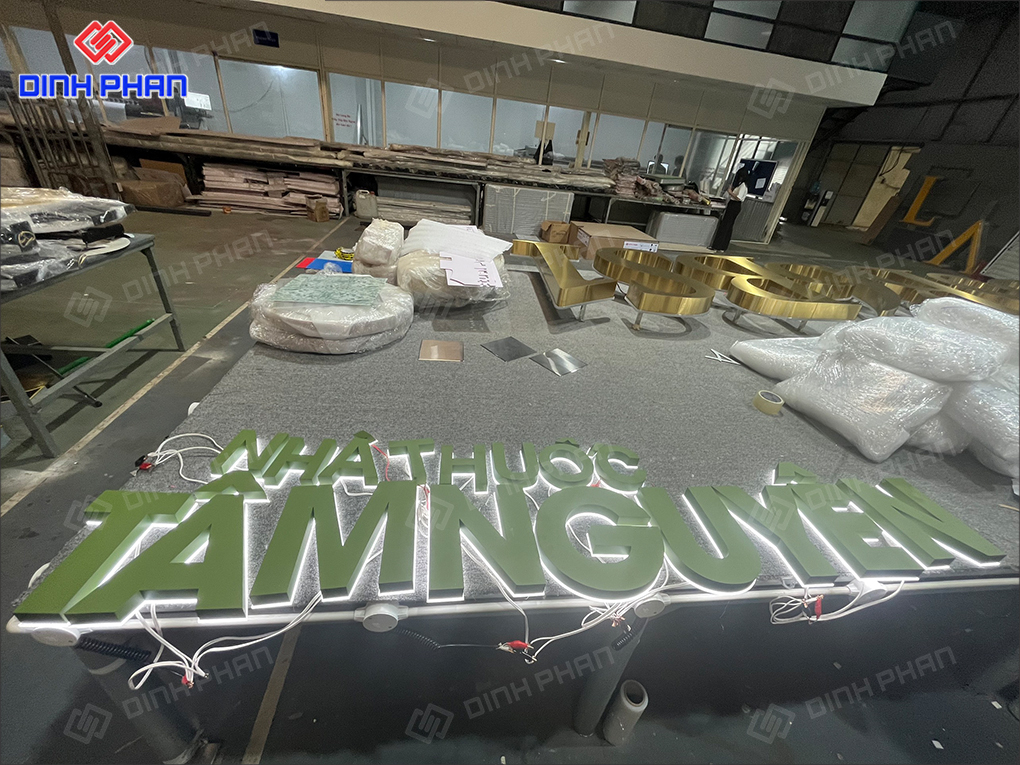 Làm chữ inox Lâm Đồng trọn gói giá rẻ, bền đẹp Bảng hiệu nhà thuốc