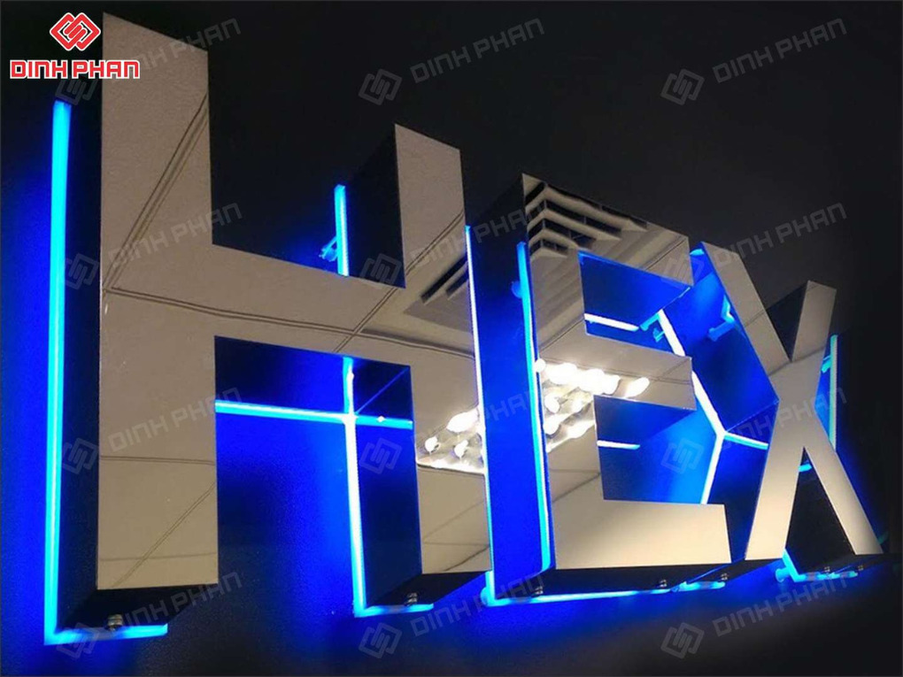 Làm chữ inox Lâm Đồng trọn gói giá rẻ, bền đẹp Chữ inox trắng gương sáng chân