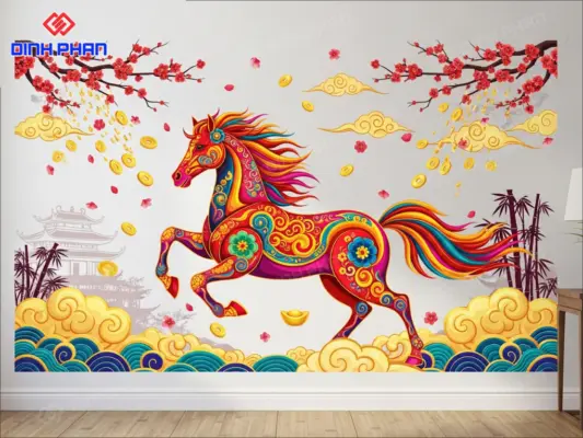 Địa chỉ in Decal Tết dán tường Daklak rẻ, đẹp, đa dạng mẫu mã