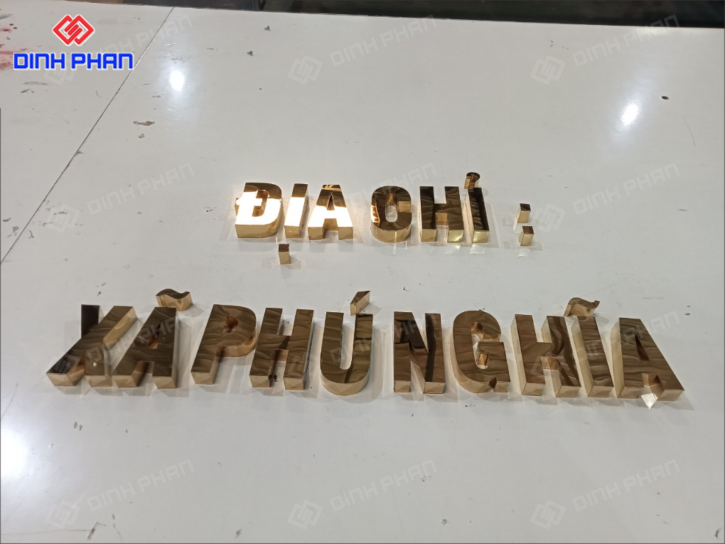 Gia công chữ inox Nha Trang sang trọng, bền đẹp Gia công chữ inox Nha Trang