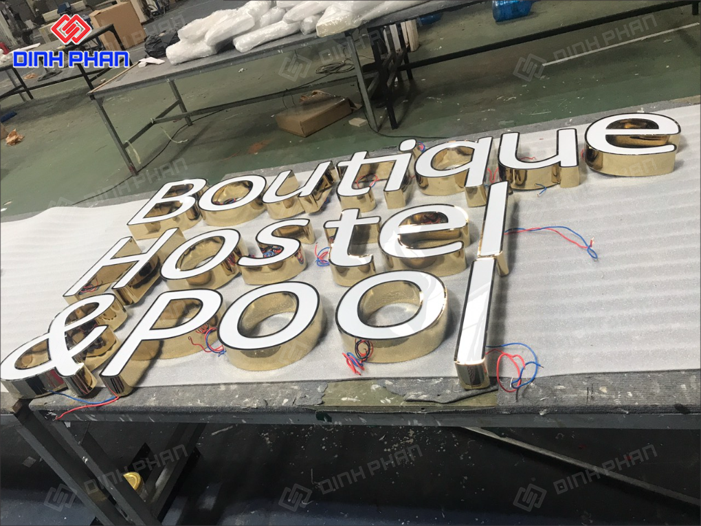 Thi công chữ inox đèn Led tại Daklak hiện đại, bền đẹp Thi công chữ inox đèn Led tại Daklak