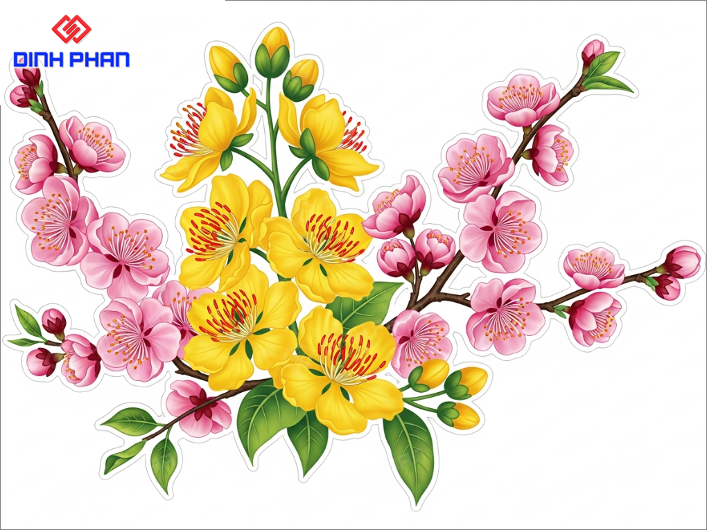 Decal tết dán tường BMT