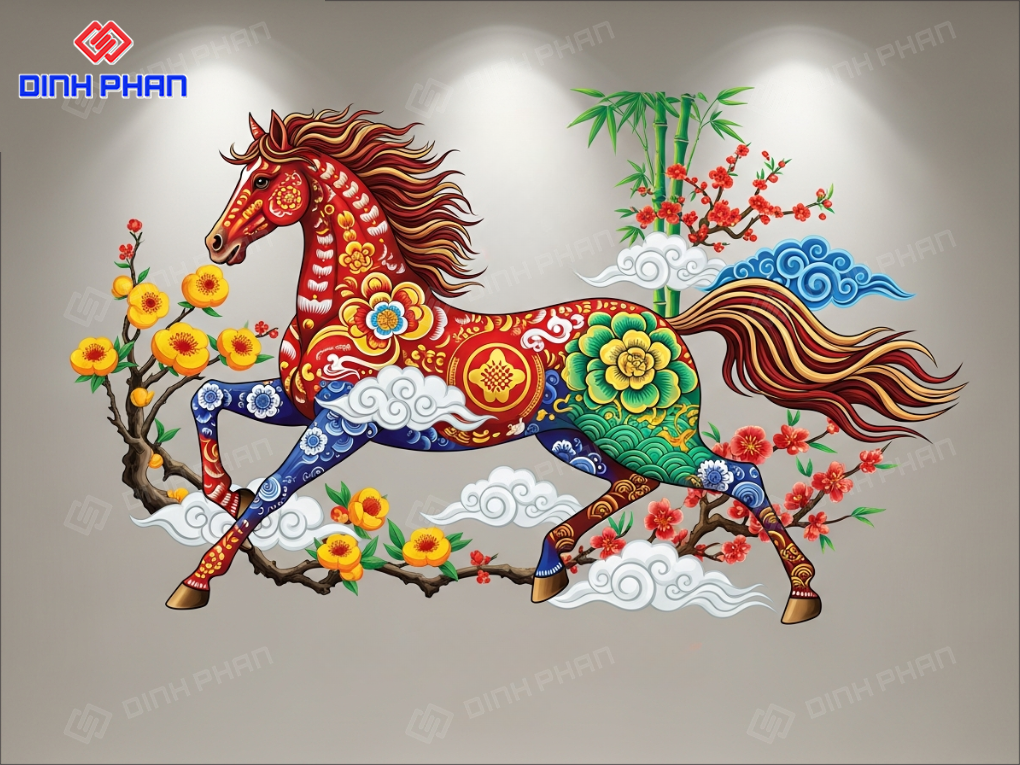 Decal tết dán tường BMT