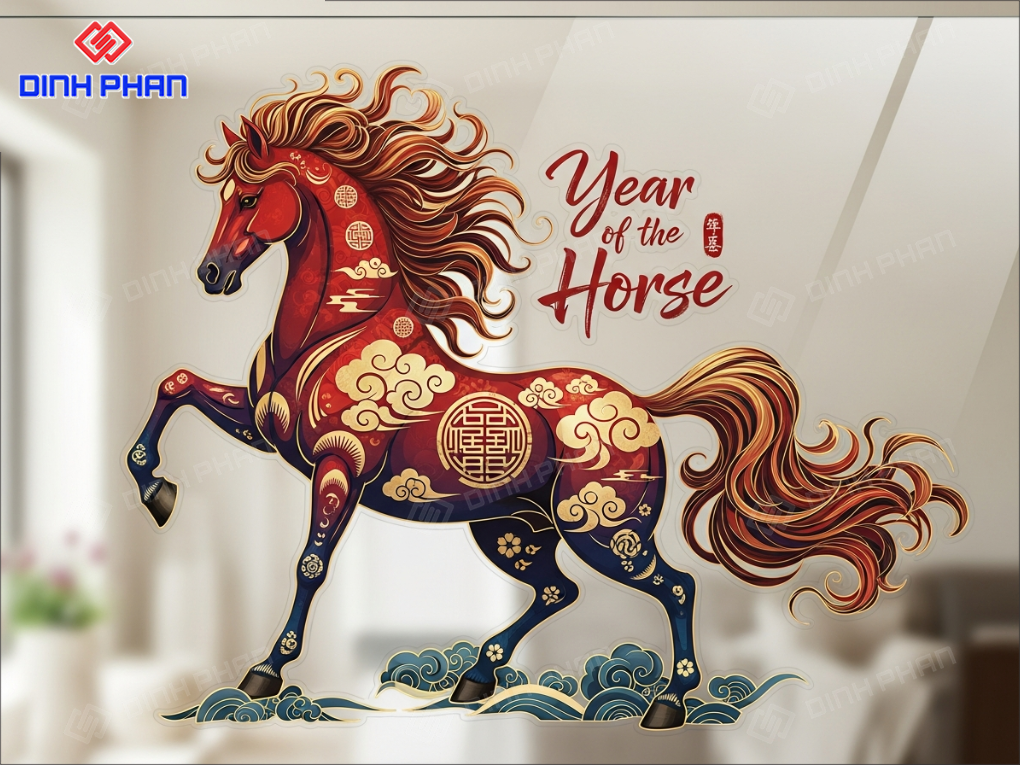 Decal tết dán tường BMT