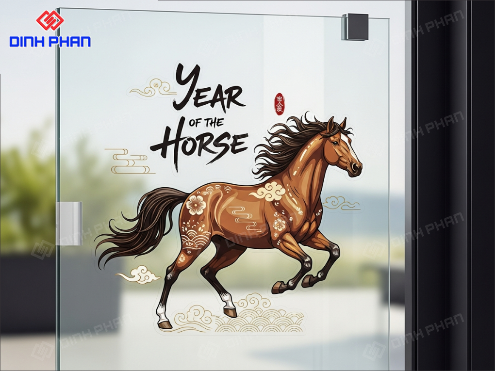 Decal tết dán tường BMT