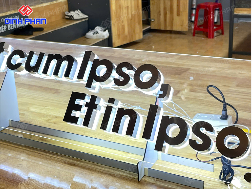 Làm chữ inox Ninh Thuận bền đẹp, nâng tầm bảng hiệu Chữ inox sáng chân