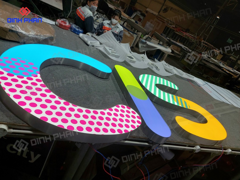 Làm chữ nhôm Ninh Thuận chất lượng cao với giá tốt Bộ chữ nhôm mặt mica in UV