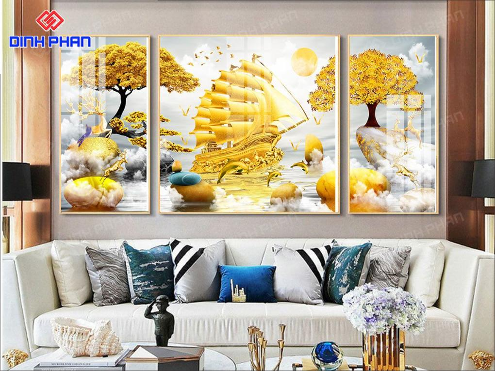 Tranh tráng gương BMT hiện đại, sang trọng Tranh tráng gương BMT