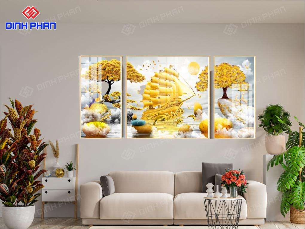 Tranh tráng gương BMT hiện đại, sang trọng Tranh tráng gương BMT