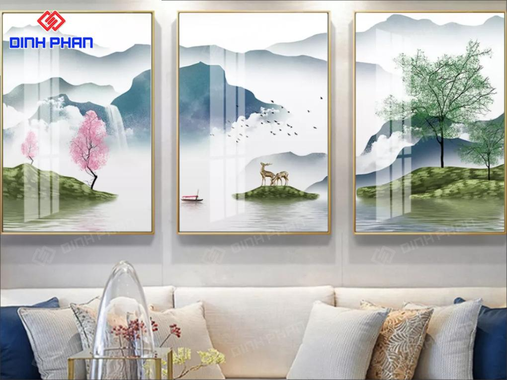 Tranh tráng gương BMT hiện đại, sang trọng Tranh tráng gương BMT