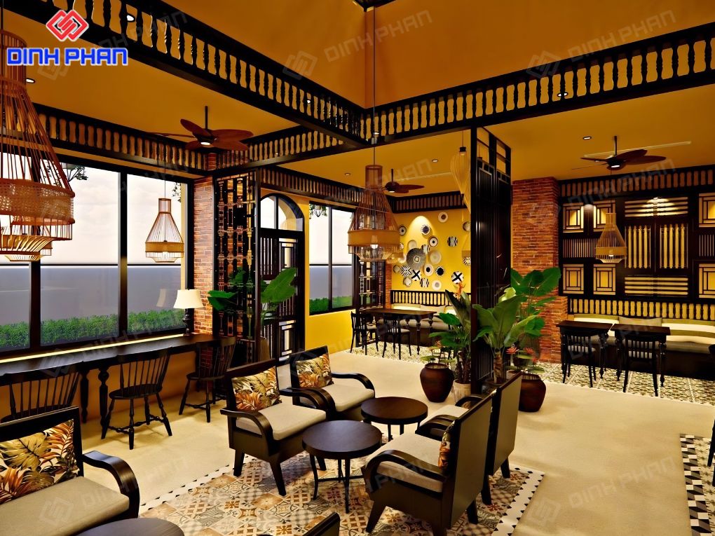 Thiết kế quán cafe BMT đẹp, hiện đại và thu hút khách hàng
